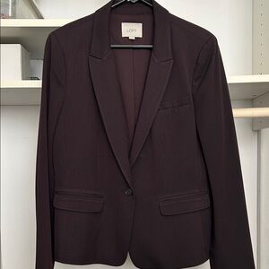 LOFT Rich Plum Blazer size 12 fully lined